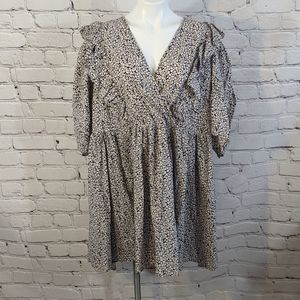 H&M floral ruffle dress